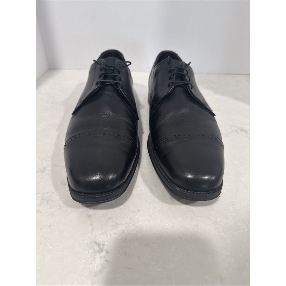 Allen Edmonds Men's Shoes BACK BAY 11 Black Oxford Toe Cap EXCELLENT